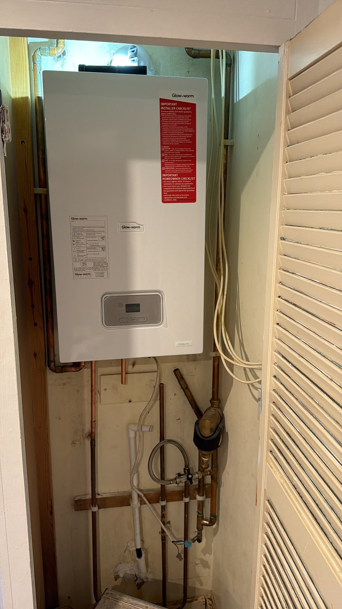 Modern Glow worm gas boiler installed by KOZ Plumbing & Heating, showcasing expert heating services
