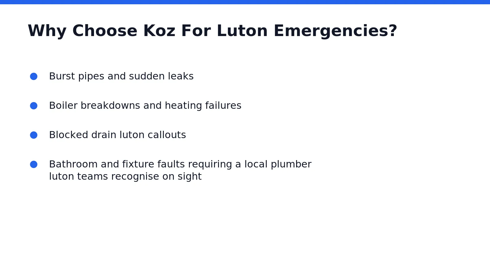 Speed and honesty separate a genuinely useful emergency plumber luton from one that leaves property