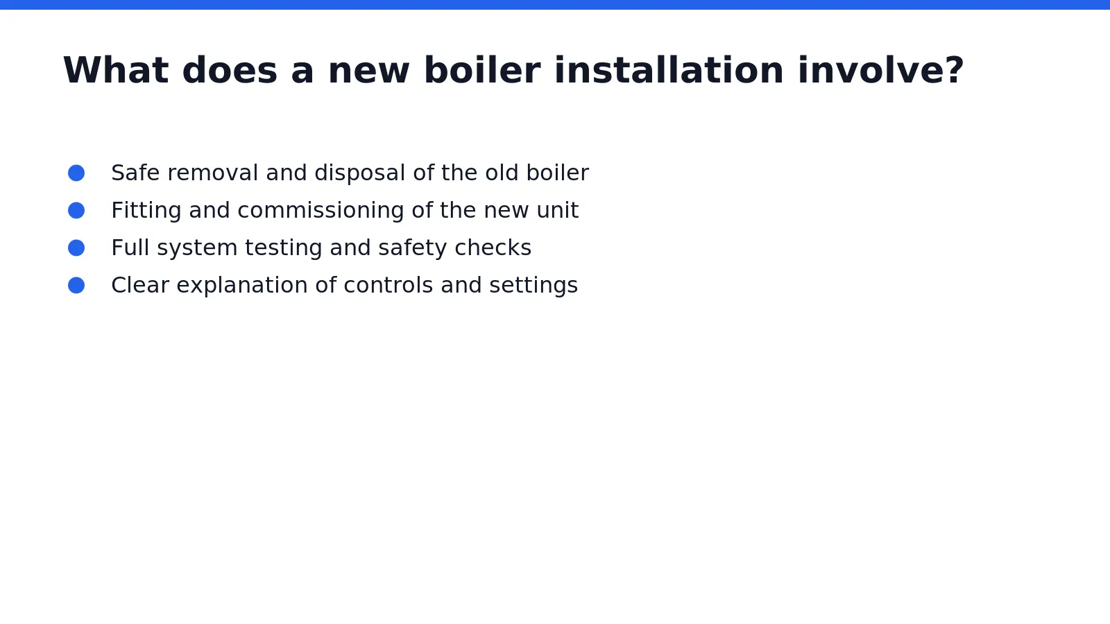 A boiler installation Milton Keynes project follows a structured process from start to finish