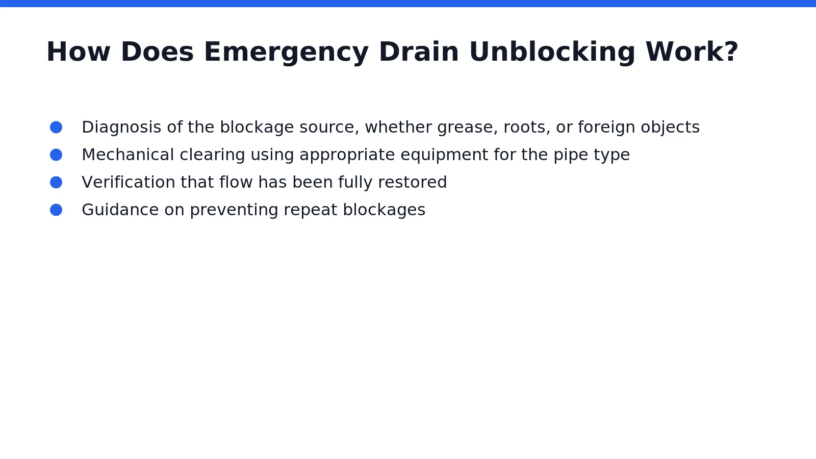 A rapid response begins the moment a St Albans property reports a backup, overflow