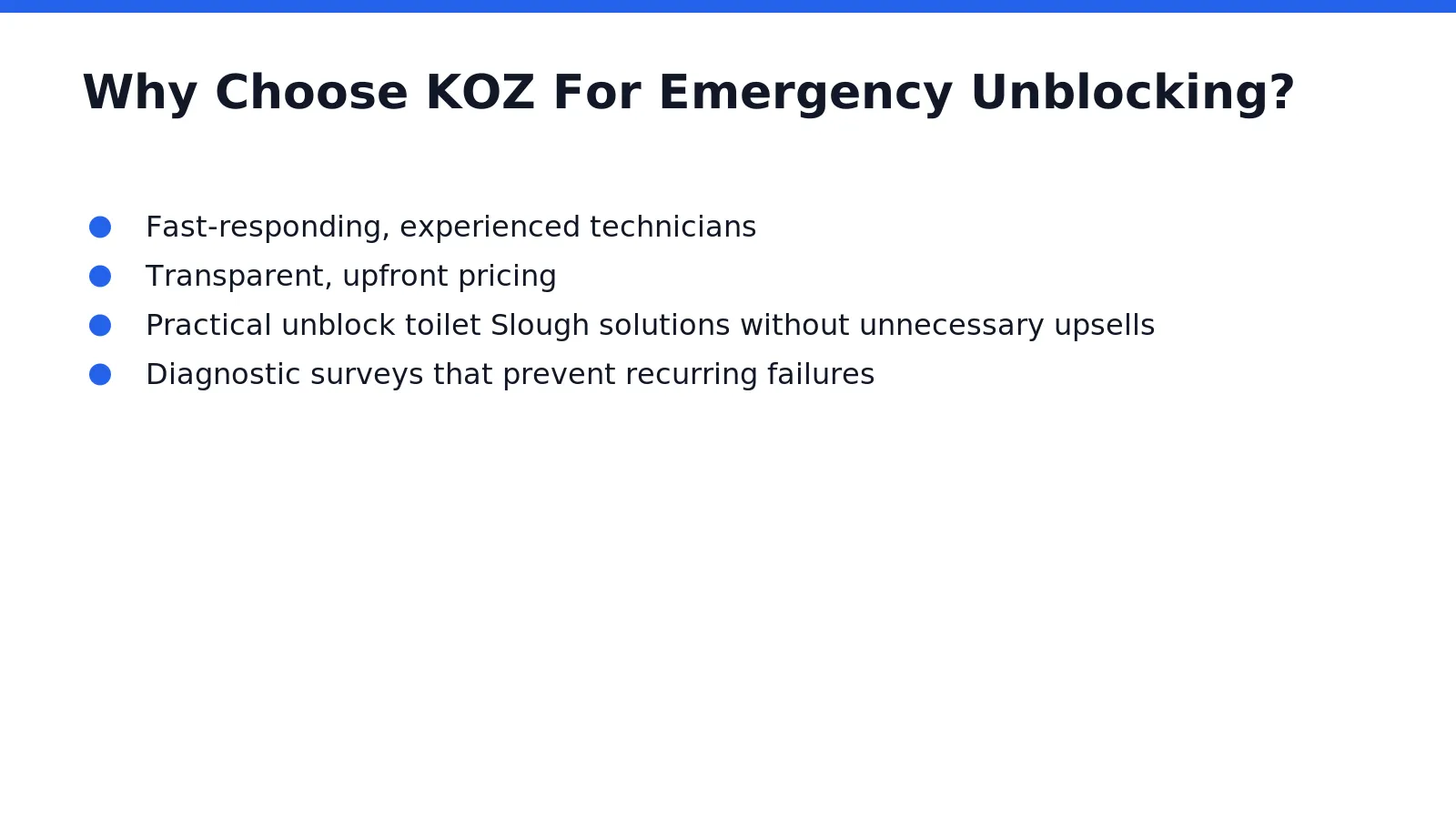 Reliability separates a good drainage callout from a wasted afternoon. KOZ Plumbing & Heating Ltd