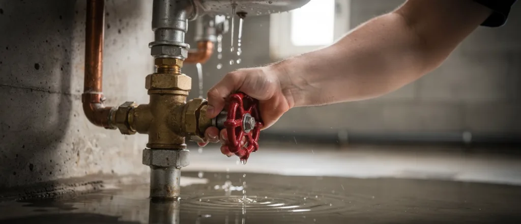 Four immediate actions determine whether a Reading property suffers minor water damage or a costly